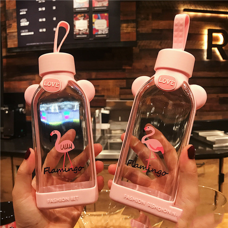 Hitzebeständige Glas Trinkflasche für Kinder