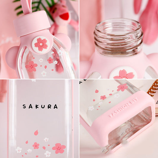 Hitzebeständige Glas Trinkflasche für Kinder