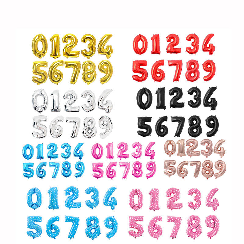 Zahlen Ballon aus Aluminium Folie für Geburtstage, Jubiläum, Hochzeitstag, Weihnachten und Silvester