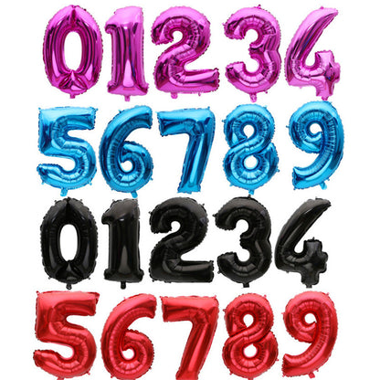 Zahlen Ballon aus Aluminium Folie für Geburtstage, Jubiläum, Hochzeitstag, Weihnachten und Silvester