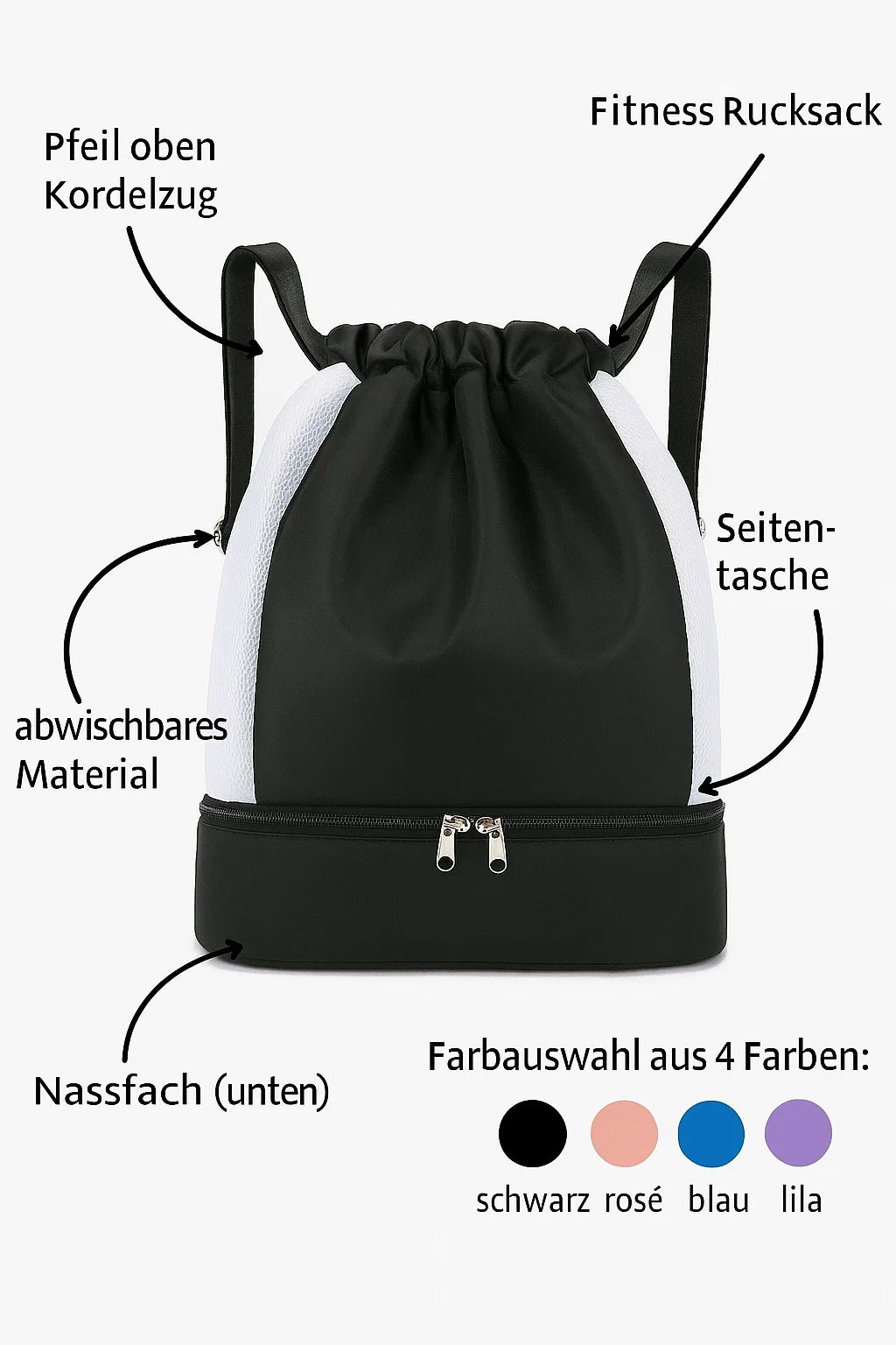 Fitness Schwimm Nass Trocken Rucksack