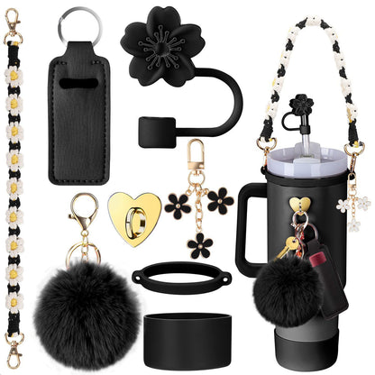 Trinkflaschen Set mit Schlüsselbund und Anhängern